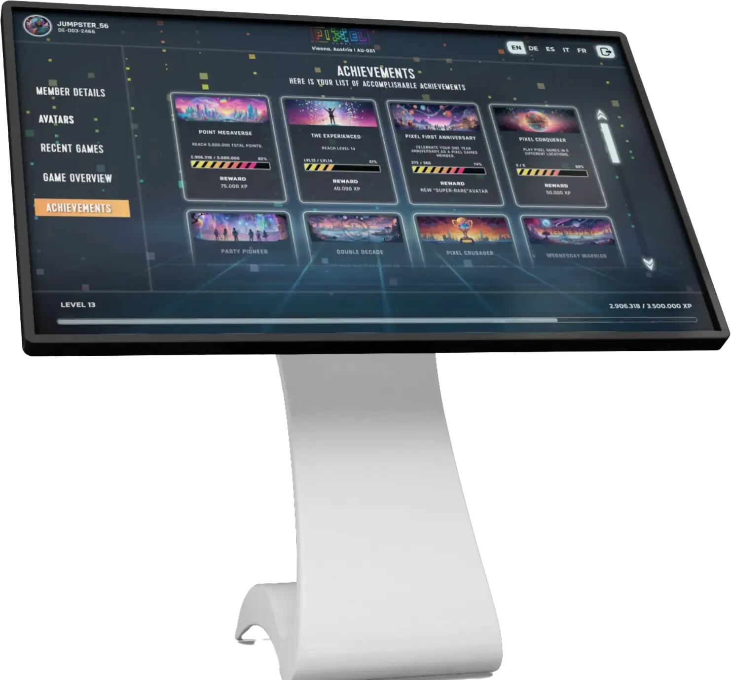Pixel Games UI – Beispielprojekt für Webentwicklung in Magdeburg